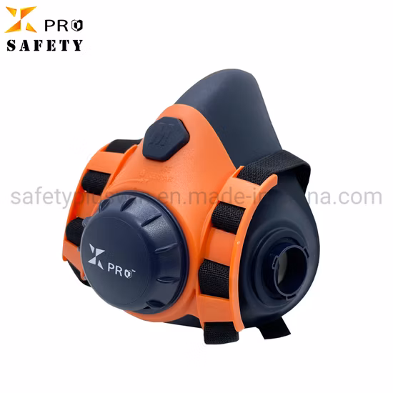 Maschera antigas per vigile del fuoco in gomma siliconica per autorespiratore